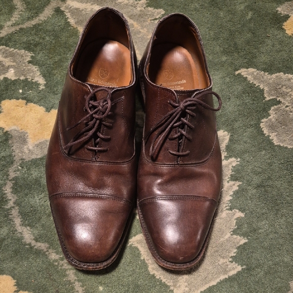 Allen Edmonds Dark Brown Leather Oxfords - Picture 1 of 8